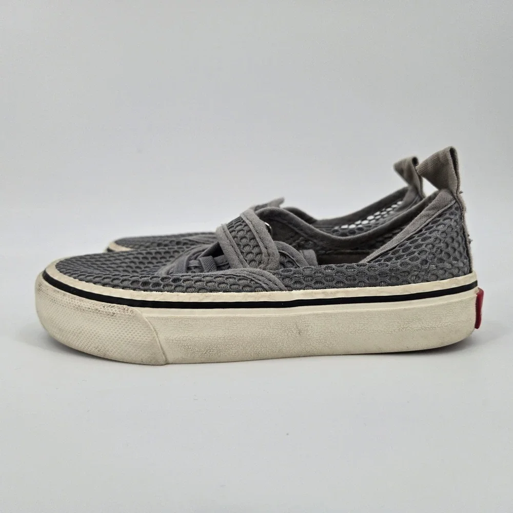 OPOEE Airship Shoes Gray Crochet Mesh Hook‎ & Loop Skate Sneaker US 12.5
